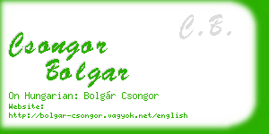 csongor bolgar business card